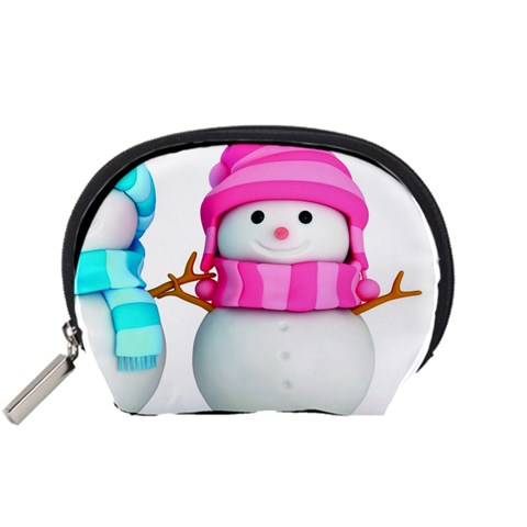 Two Snowmen, Accessory Pouch (Small) from ArtsNow.com Front