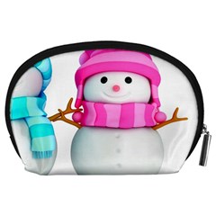 Two Snowmen, Accessory Pouch (Large) from ArtsNow.com Back