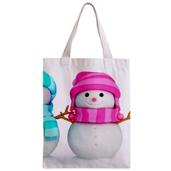 Two Snowmen, Zipper Classic Tote Bag from ArtsNow.com Front