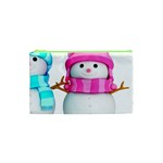 Two Snowmen, Cosmetic Bag (XS)