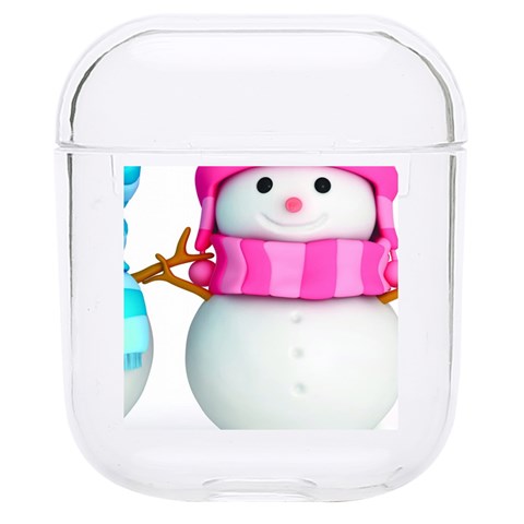 Two Snowmen, Hard PC AirPods 1/2 Case from ArtsNow.com Front