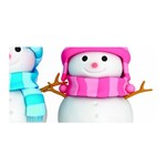 Two Snowmen, Satin Wrap 35  x 70 