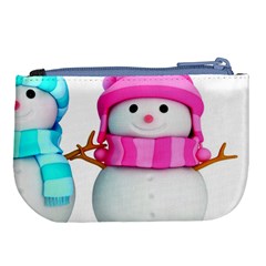 Two Snowmen, Large Coin Purse from ArtsNow.com Back