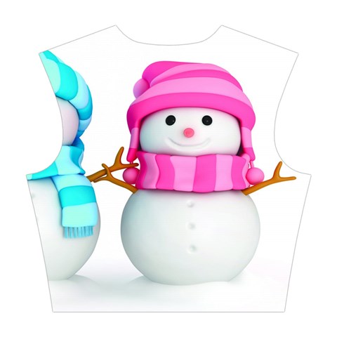 Two Snowmen, Cotton Crop Top from ArtsNow.com Back