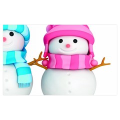 Two Snowmen, Kids  Hooded Rain Ponchos from ArtsNow.com Pocket Cover