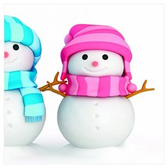 Two Snowmen, Kids  Hooded Rain Ponchos from ArtsNow.com Inside 1