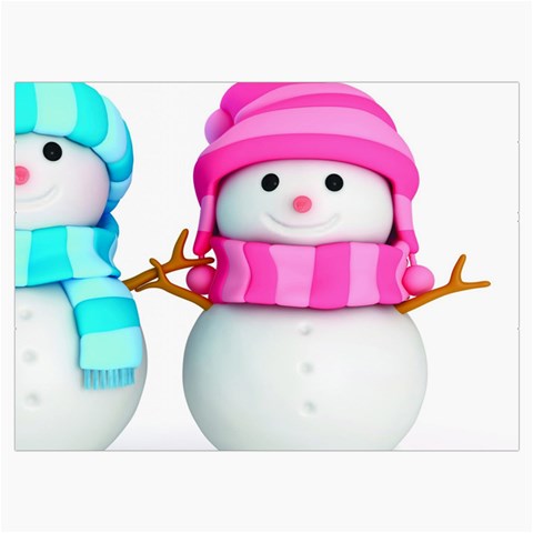 Two Snowmen, Roll Up Canvas Pencil Holder (M) from ArtsNow.com Front