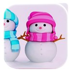 Two Snowmen, Stacked food storage container