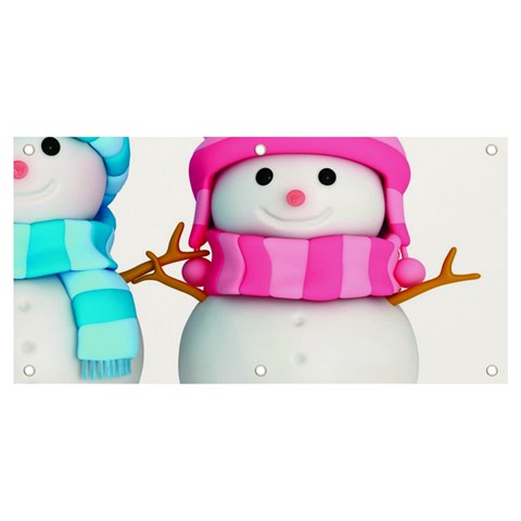 Two Snowmen, Banner and Sign 4  x 2  from ArtsNow.com Front