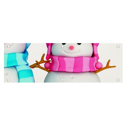 Two Snowmen, Banner and Sign 6  x 2  from ArtsNow.com Front