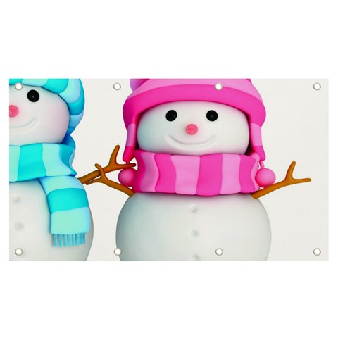 Two Snowmen, Banner and Sign 7  x 4  from ArtsNow.com Front