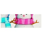 Two Snowmen, Banner and Sign 9  x 3 