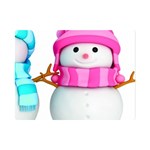 Two Snowmen, Premium Plush Fleece Blanket (Mini)