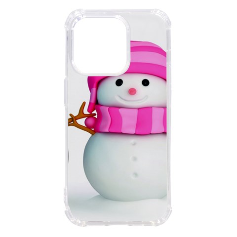 Two Snowmen, iPhone 14 Pro TPU UV Print Case from ArtsNow.com Front