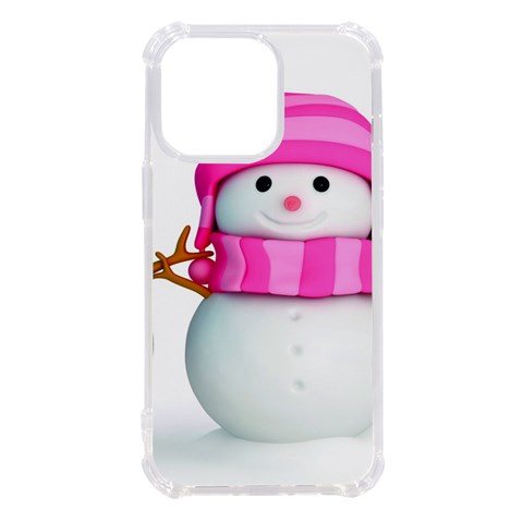 Two Snowmen, iPhone 13 Pro TPU UV Print Case from ArtsNow.com Front