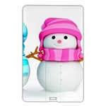 Two Snowmen, Name Card Style USB Flash Drive