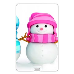 Two Snowmen, Name Card Style USB Flash Drive from ArtsNow.com Back