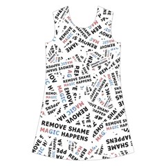 Embrace The Magic Inspirational Phrase Pattern Kids  Short Sleeve Velvet Dress from ArtsNow.com Front