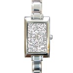 Embrace The Magic Inspirational Phrase Pattern Rectangle Italian Charm Watch