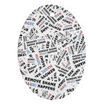 Embrace The Magic Inspirational Phrase Pattern Ornament (Oval)