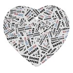 Embrace The Magic Inspirational Phrase Pattern Ornament (Heart)