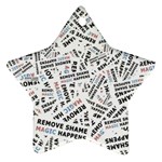 Embrace The Magic Inspirational Phrase Pattern Ornament (Star)