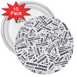 Embrace The Magic Inspirational Phrase Pattern 3  Buttons (10 pack) 