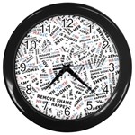 Embrace The Magic Inspirational Phrase Pattern Wall Clock (Black)