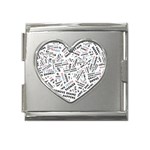 Embrace The Magic Inspirational Phrase Pattern Mega Link Heart Italian Charm (18mm)