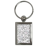 Embrace The Magic Inspirational Phrase Pattern Key Chain (Rectangle)