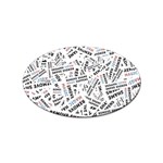 Embrace The Magic Inspirational Phrase Pattern Sticker (Oval)