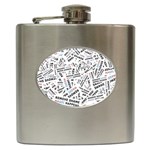 Embrace The Magic Inspirational Phrase Pattern Hip Flask (6 oz)