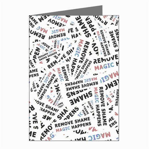 Embrace The Magic Inspirational Phrase Pattern Greeting Cards (Pkg of 8) from ArtsNow.com Left