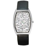 Embrace The Magic Inspirational Phrase Pattern Barrel Style Metal Watch