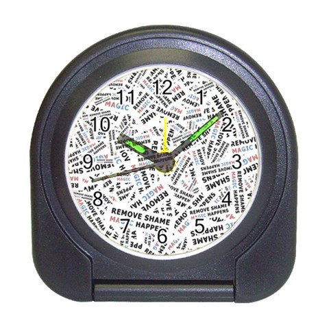 Embrace The Magic Inspirational Phrase Pattern Travel Alarm Clock from ArtsNow.com Front