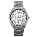 Embrace The Magic Inspirational Phrase Pattern Sport Metal Watch