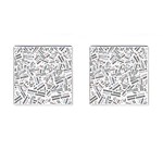 Embrace The Magic Inspirational Phrase Pattern Cufflinks (Square)