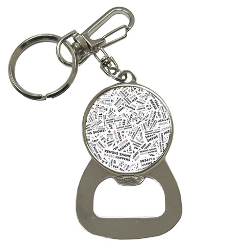 Embrace The Magic Inspirational Phrase Pattern Bottle Opener Key Chain from ArtsNow.com Front