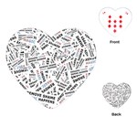 Embrace The Magic Inspirational Phrase Pattern Playing Cards Single Design (Heart)