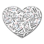 Embrace The Magic Inspirational Phrase Pattern Heart Mousepad