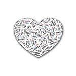 Embrace The Magic Inspirational Phrase Pattern Rubber Coaster (Heart)