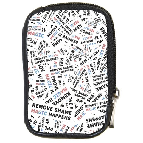 Embrace The Magic Inspirational Phrase Pattern Compact Camera Leather Case from ArtsNow.com Front