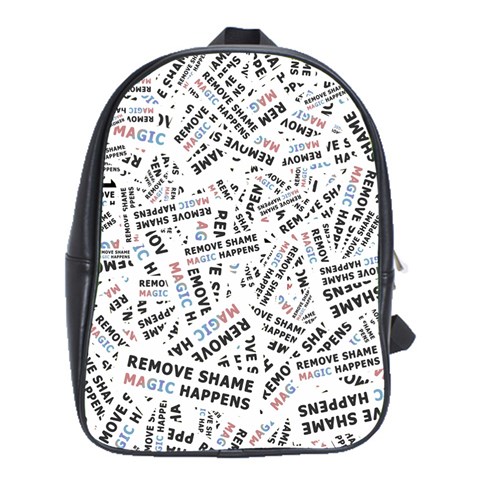 Embrace The Magic Inspirational Phrase Pattern School Bag (Large) from ArtsNow.com Front