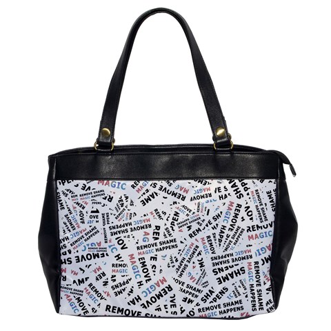 Embrace The Magic Inspirational Phrase Pattern Oversize Office Handbag from ArtsNow.com Front