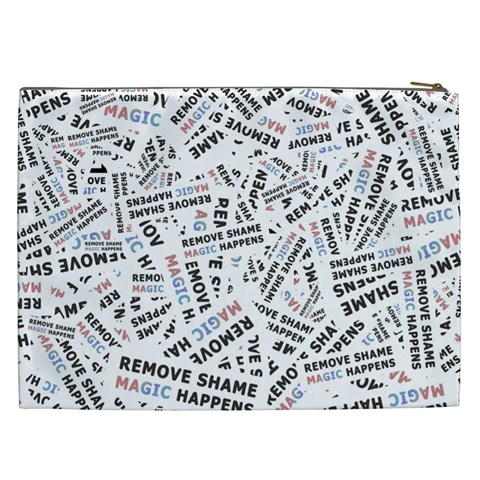 Embrace The Magic Inspirational Phrase Pattern Cosmetic Bag (XXL) from ArtsNow.com Back