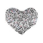 Embrace The Magic Inspirational Phrase Pattern Standard 16  Premium Heart Shape Cushions