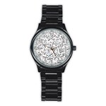 Embrace The Magic Inspirational Phrase Pattern Stainless Steel Round Watch