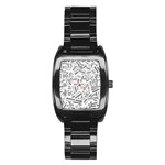 Embrace The Magic Inspirational Phrase Pattern Stainless Steel Barrel Watch