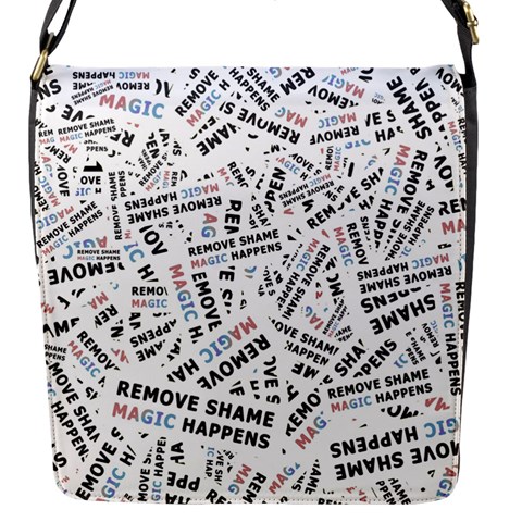 Embrace The Magic Inspirational Phrase Pattern Flap Closure Messenger Bag (S) from ArtsNow.com Front