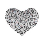 Embrace The Magic Inspirational Phrase Pattern Standard 16  Premium Flano Heart Shape Cushions